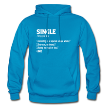 Load image into Gallery viewer, "SINGLE" Unisex Hoodie (4 fashion colors) - turquoise