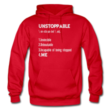 Load image into Gallery viewer, "UNSTOPPABLE" Hoodie (6 Fashion Colors) - red
