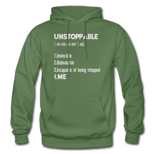 Load image into Gallery viewer, "UNSTOPPABLE" Hoodie (6 Fashion Colors) - military green
