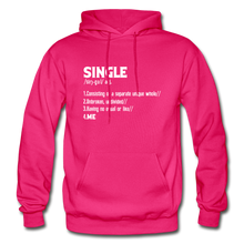Load image into Gallery viewer, &quot;SINGLE&quot; Unisex Hoodie (4 fashion colors) - fuchsia