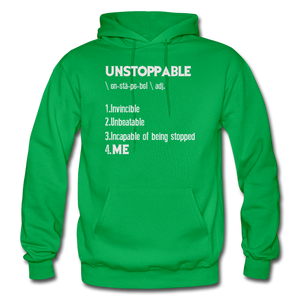 "UNSTOPPABLE" Hoodie (6 Fashion Colors) - kelly green